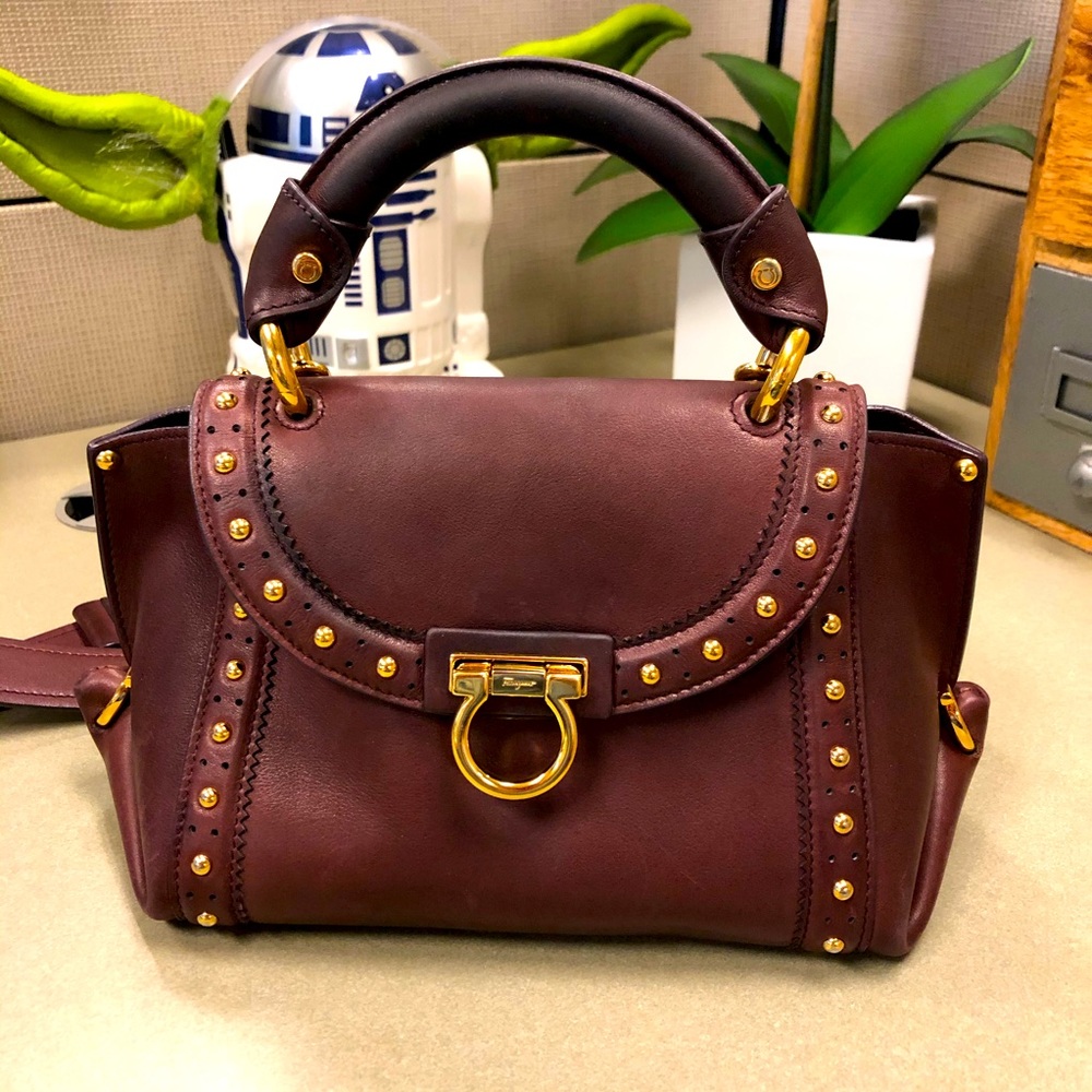 *Last Chance* Ferragamo Studded Mini Satchel